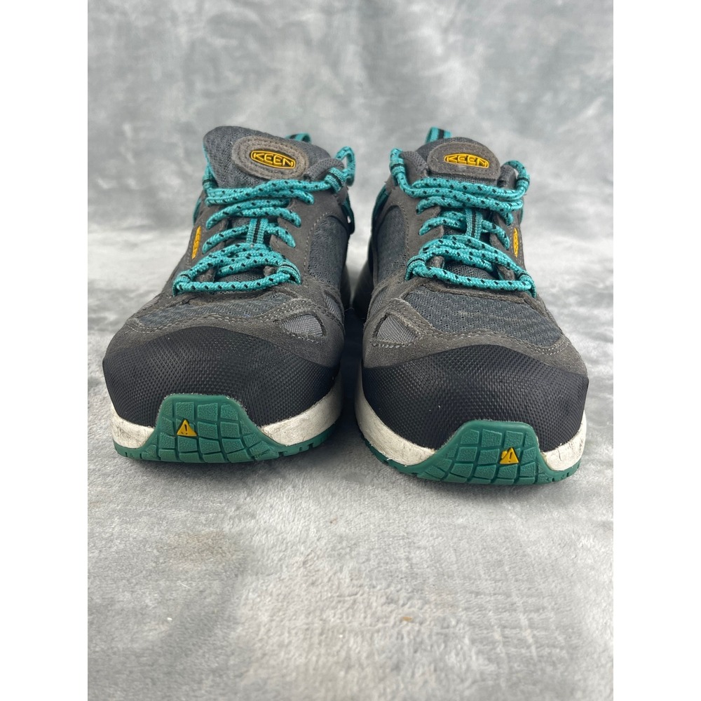 Keen Utility Work Shoes Womens 6.5M Grey Teal Excellent Safety Toe ASTM F2413-11 - Picture 2 of 9